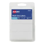 Avery Multi-Use Labels, White, 1" x 3", Removable, Handwrite, 72 Labels 0.074 lb (16728)
